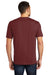 District DT104 Mens Perfect Weight Short Sleeve Crewneck T-Shirt Sangria Red Back