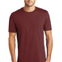 District Mens Perfect Weight Short Sleeve Crewneck T-Shirt - Sangria Red