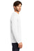 District DT105 Mens Perfect Weight Long Sleeve Crewneck T-Shirt White Side