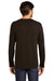 District DT105 Mens Perfect Weight Long Sleeve Crewneck T-Shirt Espresso Brown Back