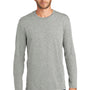 District Mens Perfect Weight Long Sleeve Crewneck T-Shirt - Heather Steel Grey