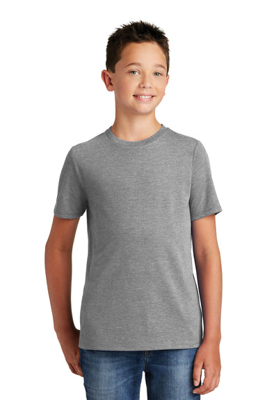 District DT130Y Youth Perfect Tri Short Sleeve Crewneck T-Shirt Grey Frost Front