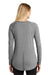 District DT132L Womens Perfect Tri Long Sleeve Crewneck T-Shirt Grey Frost Back