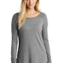 District Womens Perfect Tri Long Sleeve Crewneck T-Shirt - Grey Frost