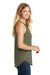 District DT137L Womens Perfect Tri Rocker Tank Top Military Green Frost Side