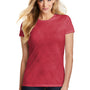 District Womens Fitted Perfect Tri Short Sleeve Crewneck T-Shirt - Red Frost