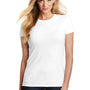 District Womens Fitted Perfect Tri Short Sleeve Crewneck T-Shirt - White
