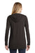 District DT156 Womens Perfect Tri Hooded Cardigan Sweater Black Back