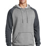 District Mens Fleece Hooded Sweatshirt Hoodie - Heather Grey/Grey