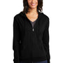 District Womens Full Zip Hooded Sweatshirt Hoodie - Black