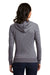District DT2100 Womens Full Zip Hooded Sweatshirt Hoodie Dark Grey Back