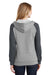 District DT296 Womens Fleece Hooded Sweatshirt Hoodie Heather Grey/Grey Back