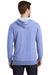 District DT355 Mens Perfect French Terry Hooded Sweatshirt Hoodie Maritime Blue Back