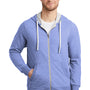 District Mens Perfect French Terry Full Zip Hooded Sweatshirt Hoodie - Maritime Blue Frost - Closeout