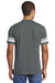 District DT376 Mens Game Short Sleeve Crewneck T-Shirt Heather Charcoal Grey/White Back