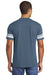 District DT376 Mens Game Short Sleeve Crewneck T-Shirt Heather Navy Blue/White Back
