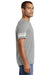 District DT376 Mens Game Short Sleeve Crewneck T-Shirt Heather Nickel Grey/White Side