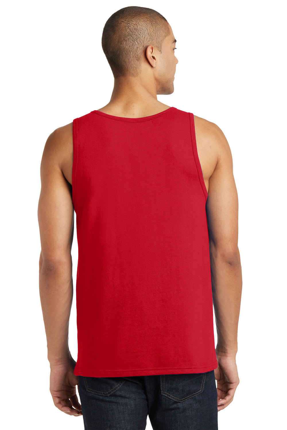 District DT5300 Mens The Concert Tank Top Red Back