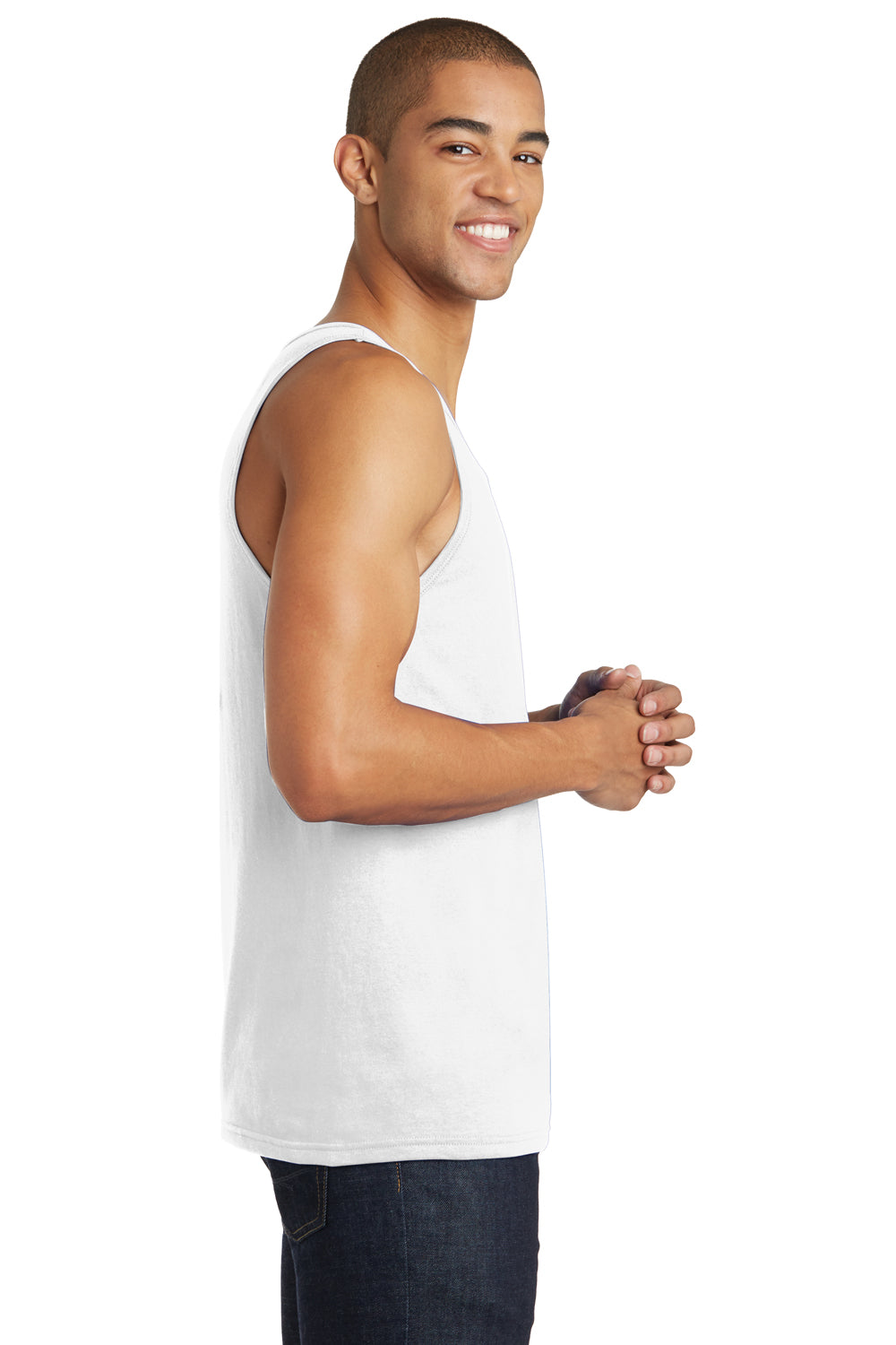 District DT5300 Mens The Concert Tank Top White Side
