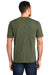 District DT564 Mens Medal Short Sleeve Crewneck T-Shirt Olive Green Back