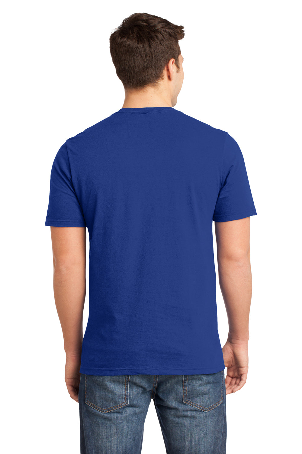 District DT6000 Mens Very Important Short Sleeve Crewneck T-Shirt Royal Blue Back