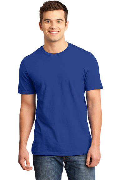 District DT6000 Mens Very Important Short Sleeve Crewneck T-Shirt Royal Blue Front