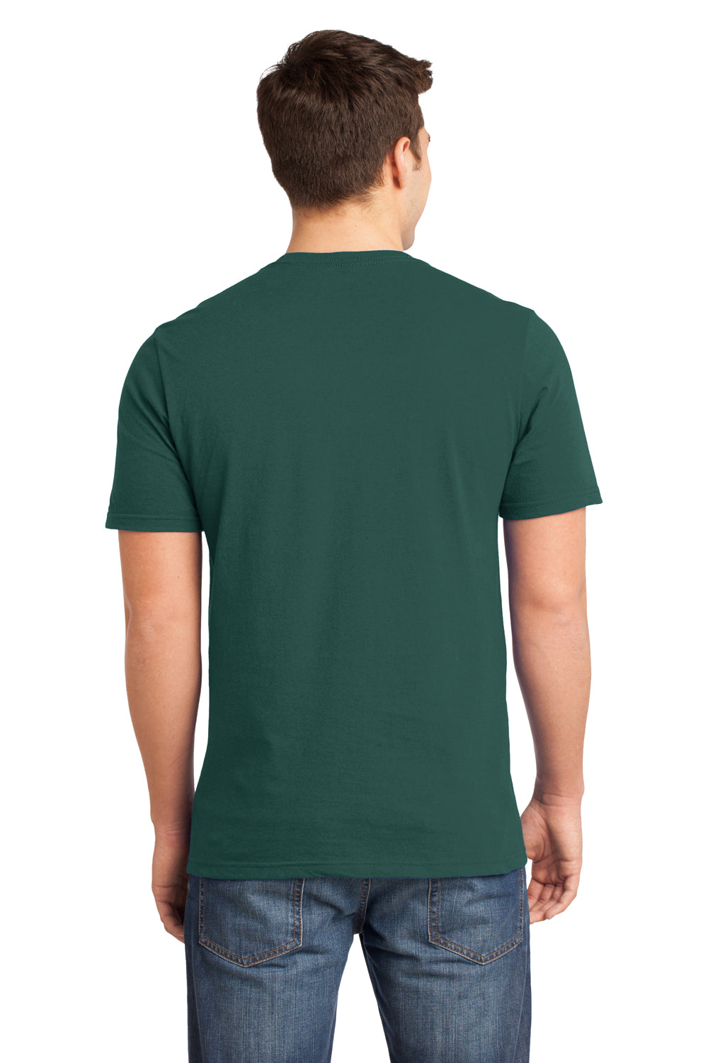 District DT6000 Mens Very Important Short Sleeve Crewneck T-Shirt Evergreen Back