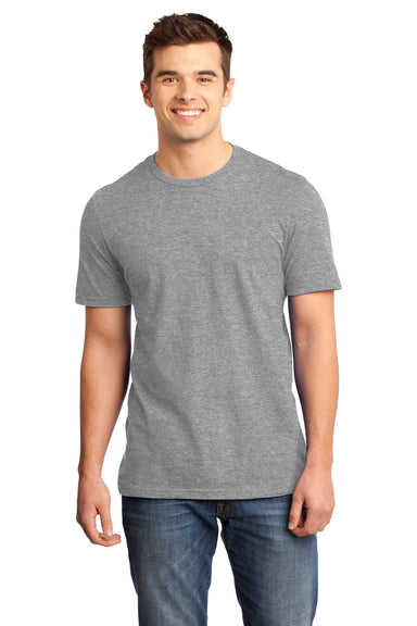District DT6000 Mens Very Important Short Sleeve Crewneck T-Shirt Grey Frost Front