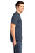 District DT6000 Mens Very Important Short Sleeve Crewneck T-Shirt Heather Navy Blue Side