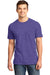 District DT6000 Mens Very Important Short Sleeve Crewneck T-Shirt Heather Purple Front