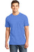 District DT6000 Mens Very Important Short Sleeve Crewneck T-Shirt Heather Royal Blue Front