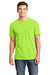 District DT6000 Mens Very Important Short Sleeve Crewneck T-Shirt Lime Green Front