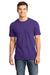 District DT6000 Mens Very Important Short Sleeve Crewneck T-Shirt Purple Front
