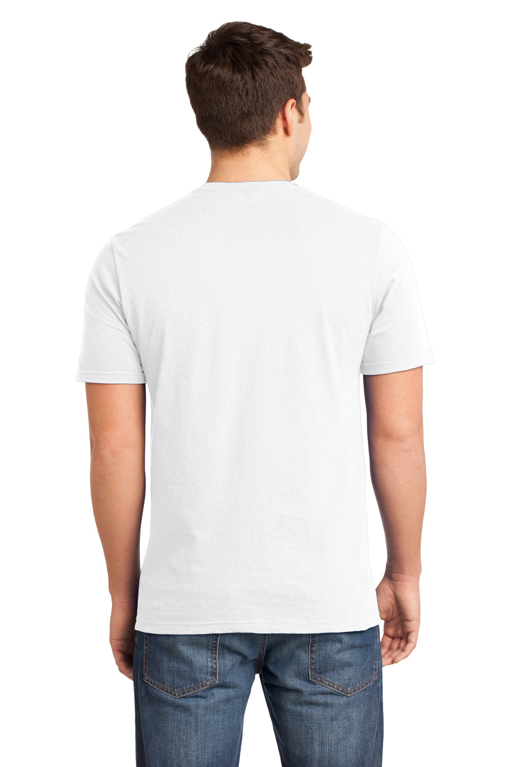 District DT6000 Mens Very Important Short Sleeve Crewneck T-Shirt White Back