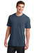 District DT6000P Mens Very Important Short Sleeve Crewneck T-Shirt w/ Pocket Heather Navy Blue Front