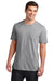 District DT6000P Mens Very Important Short Sleeve Crewneck T-Shirt w/ Pocket Heather Light Grey Front