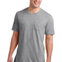 District Mens Very Important Short Sleeve Crewneck T-Shirt w/ Pocket - Heather Light Grey