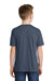 District DT6000Y Youth Very Important Short Sleeve Crewneck T-Shirt Heather Navy Blue Back