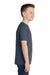 District DT6000Y Youth Very Important Short Sleeve Crewneck T-Shirt Heather Navy Blue Side