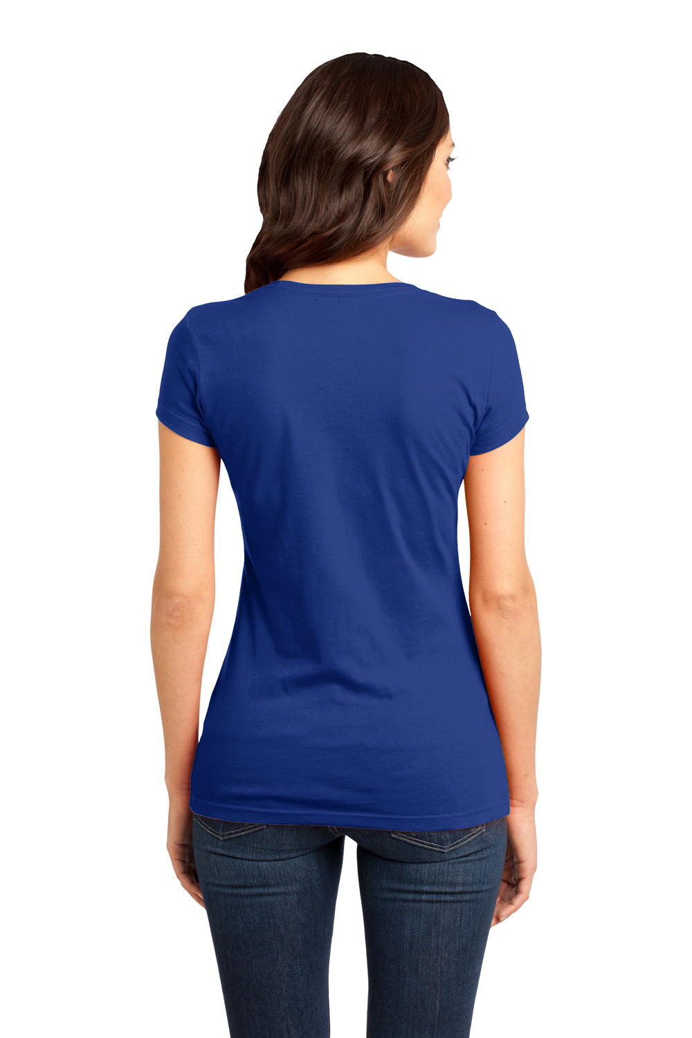District DT6001 Womens Very Important Short Sleeve Crewneck T-Shirt Royal Blue Back