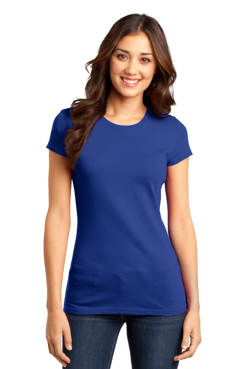 District DT6001 Womens Very Important Short Sleeve Crewneck T-Shirt Royal Blue Front