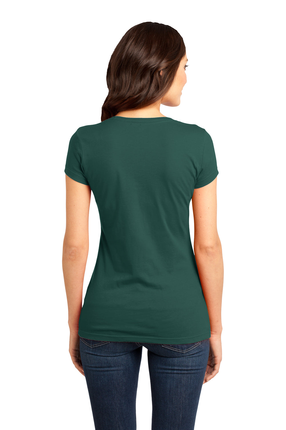 District DT6001 Womens Very Important Short Sleeve Crewneck T-Shirt Evergreen Back