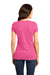District DT6001 Womens Very Important Short Sleeve Crewneck T-Shirt Fuchsia Pink Frost Back