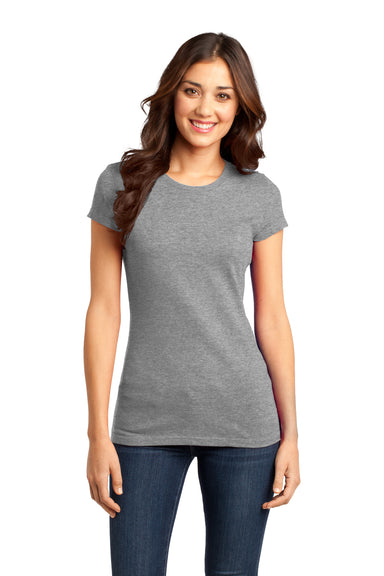 District DT6001 Womens Very Important Short Sleeve Crewneck T-Shirt Grey Frost Front