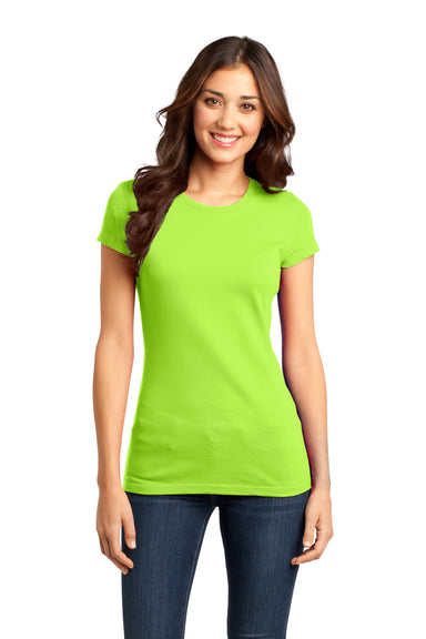 District DT6001 Womens Very Important Short Sleeve Crewneck T-Shirt Lime Green Front