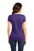 District DT6001 Womens Very Important Short Sleeve Crewneck T-Shirt Purple Back