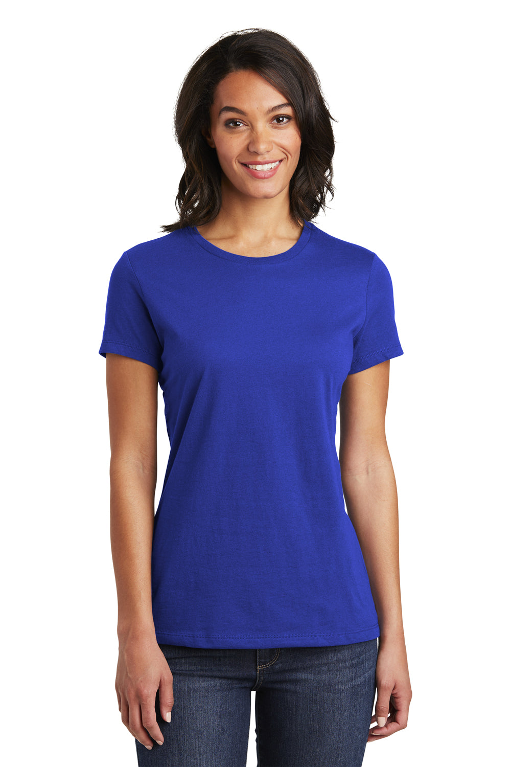 District DT6002 Womens Very Important Short Sleeve Crewneck T-Shirt Royal Blue Front