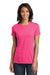 District DT6002 Womens Very Important Short Sleeve Crewneck T-Shirt Heather Fuchsia Pink Front