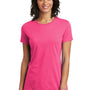 District Womens Very Important Short Sleeve Crewneck T-Shirt - Fuchsia Pink Frost - Closeout