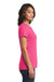 District DT6002 Womens Very Important Short Sleeve Crewneck T-Shirt Heather Fuchsia Pink Side